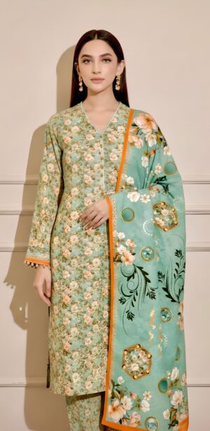 3 piece unstitched lawn suit