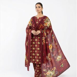 meena dress maroon