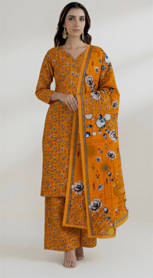 3 piece unstitched lawn suit