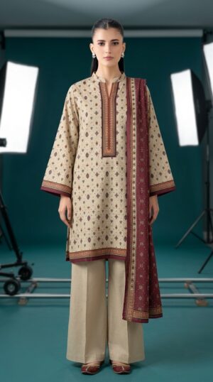 bin saeed printed 3 piece