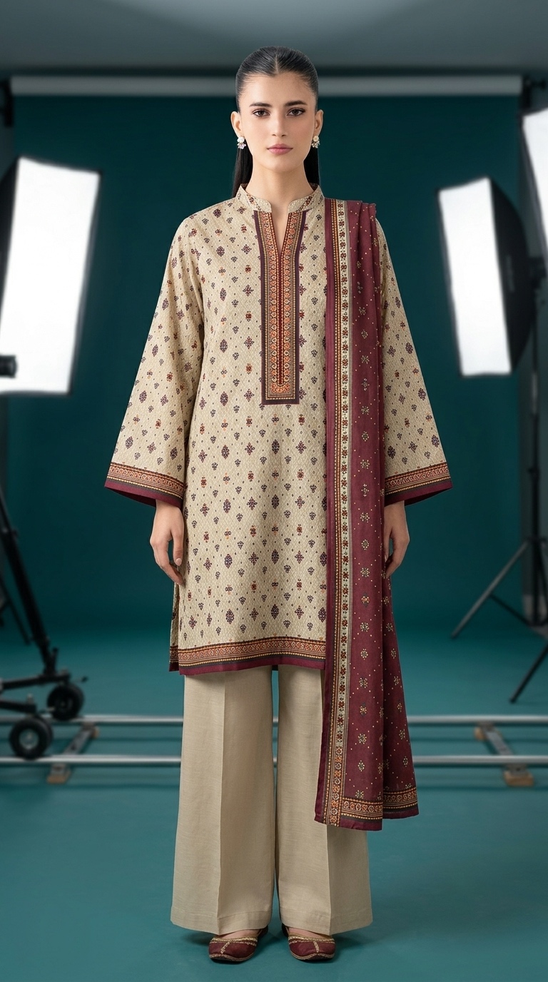 bin saeed printed 3 piece bin saeed printed 3 piece