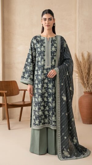 bin saeed printed 3 piece