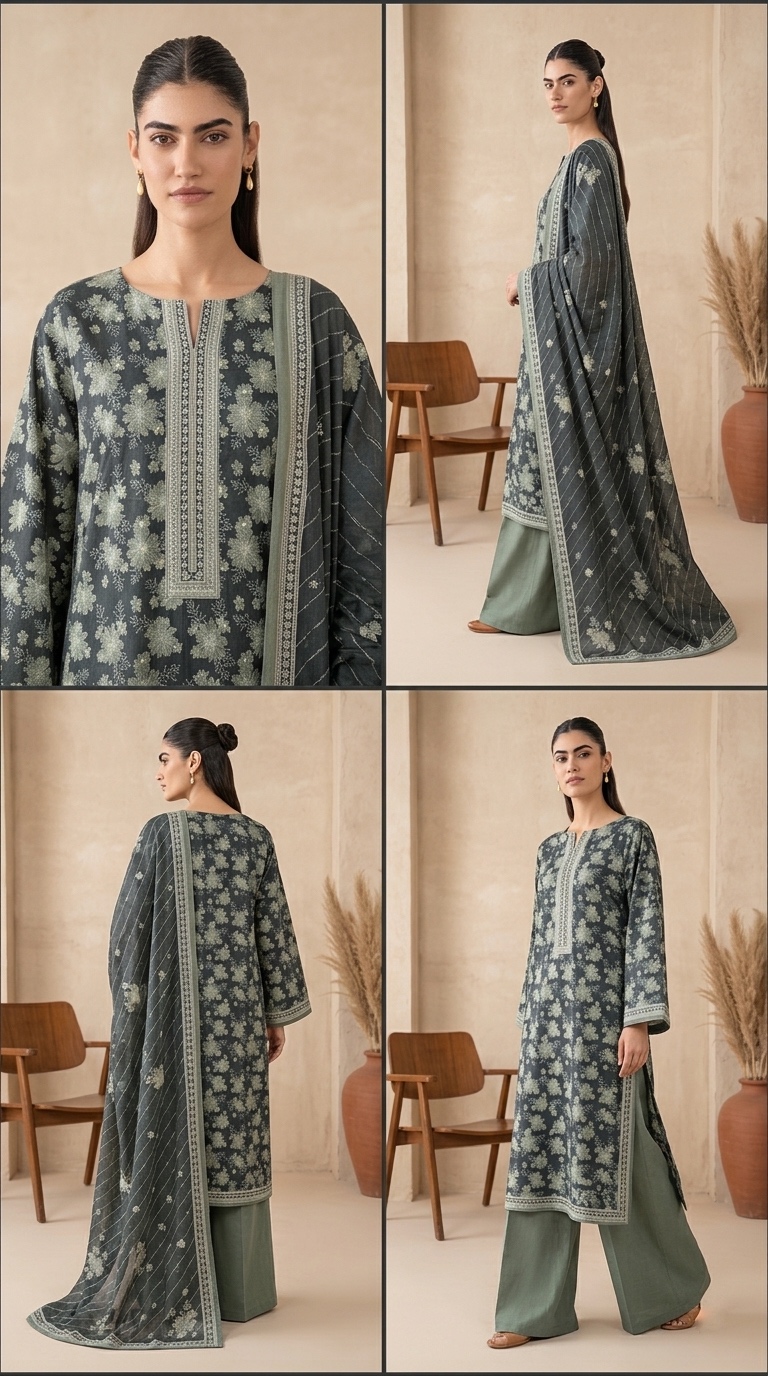 bin saeed printed 3 piece bin saeed printed 3 piece