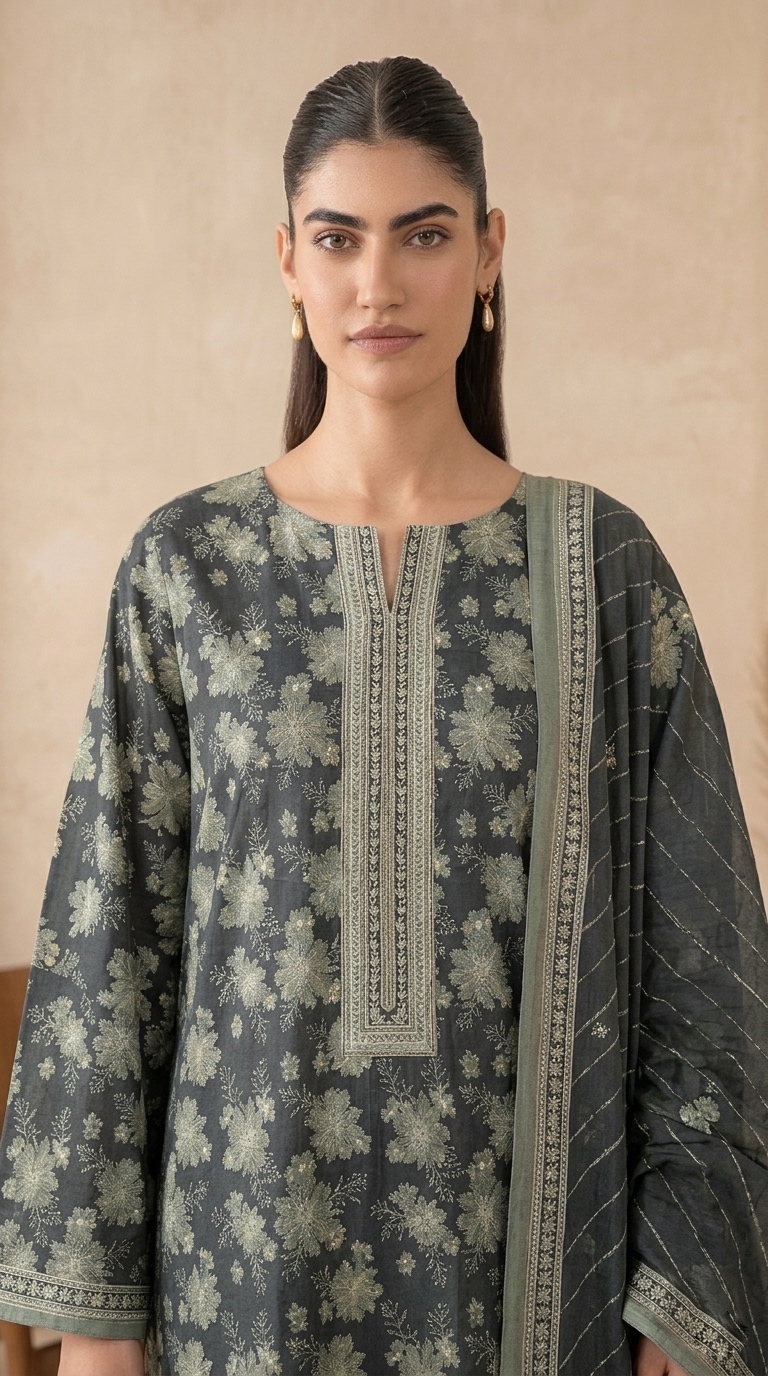bin saeed printed 3 piece bin saeed printed 3 piece
